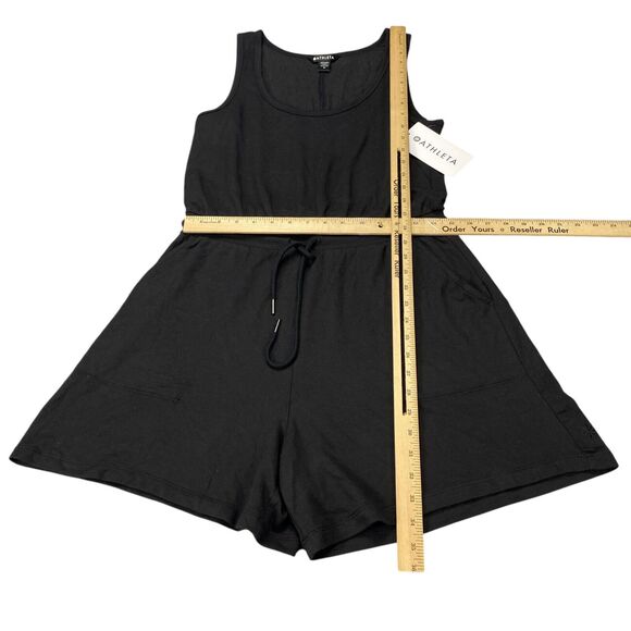 Athleta Balance Sleeveless Romper Black Womens Size Medium MSRP: $79 - Picture 7 of 16